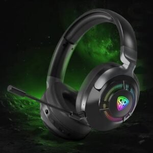 RGB Gaming Headset with Noise-Isolating Mic – Over-Ear Gaming Headphones